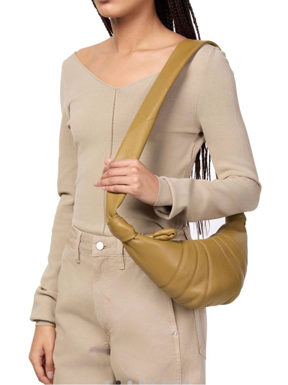 Lemaire Croissant Small Bag in Bronze Khakhi